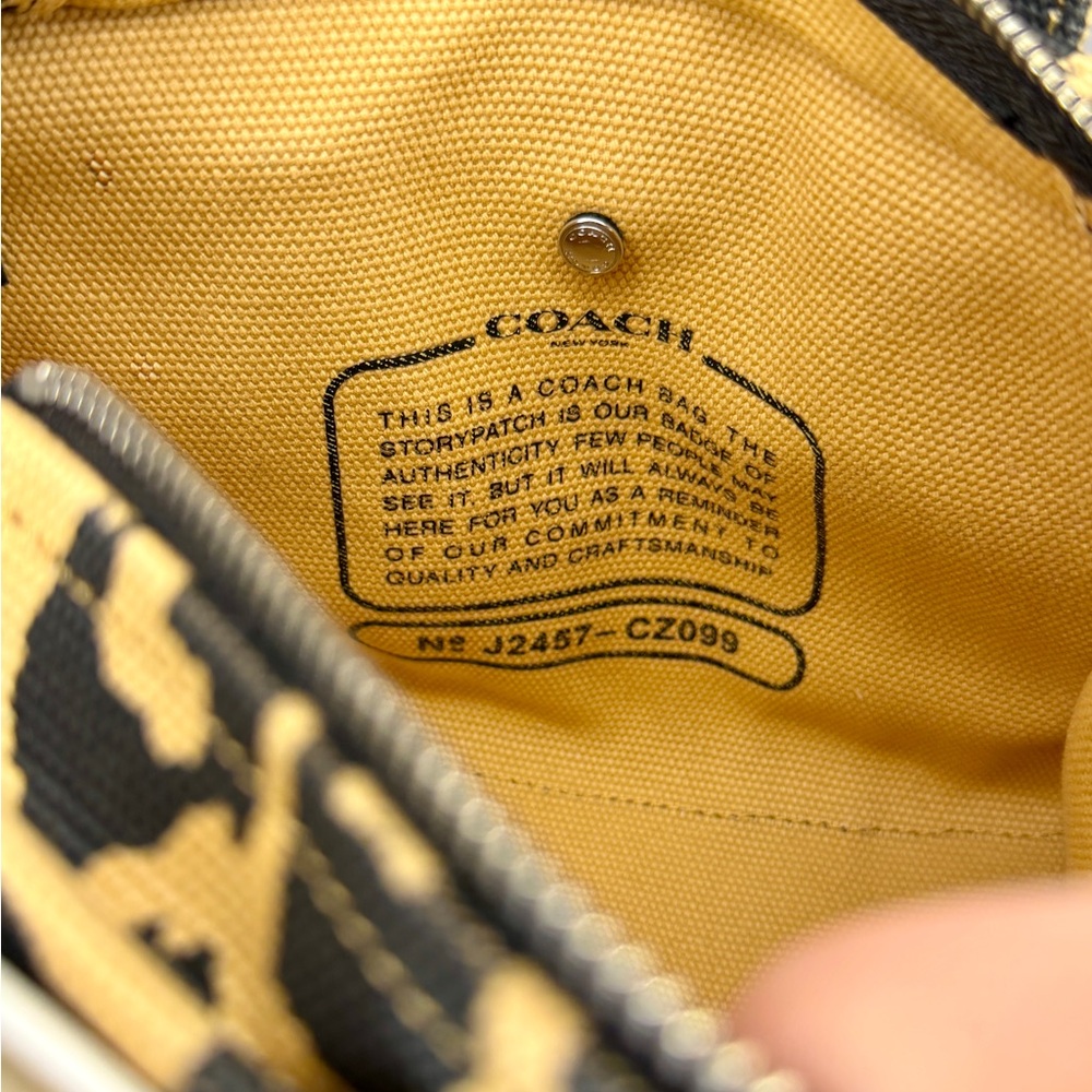 Coach Mini Tote Bag Leopard Canvas | Mini Carryall With Crossbody Strap | New - Picture 9 of 10